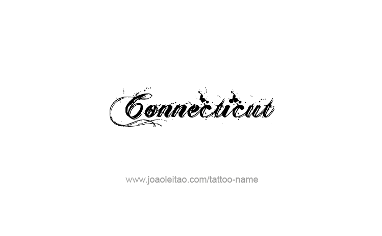 Tattoo Design USA State Name Connecticut