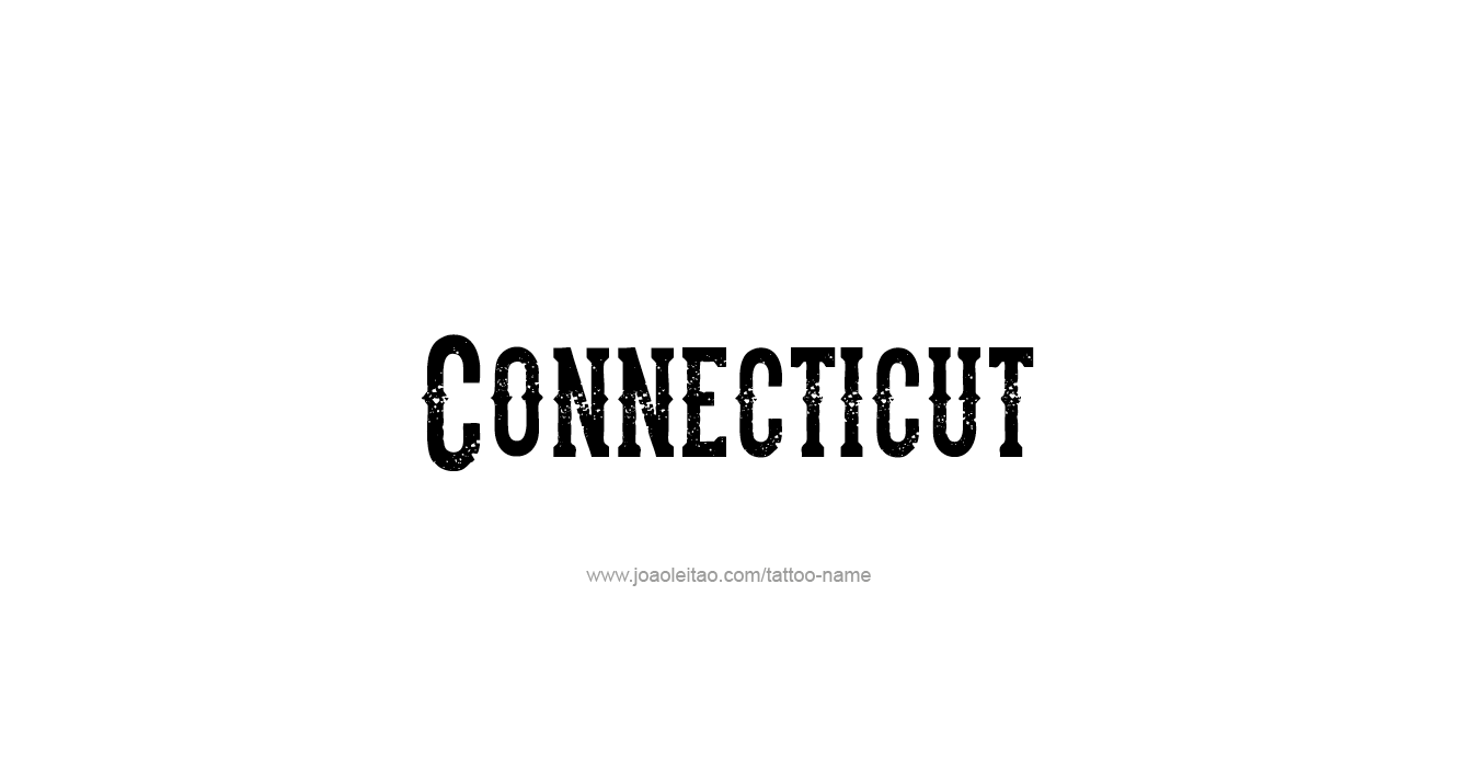 Tattoo Design USA State Name Connecticut