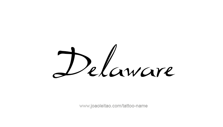 Tattoo Design USA State Name Delaware