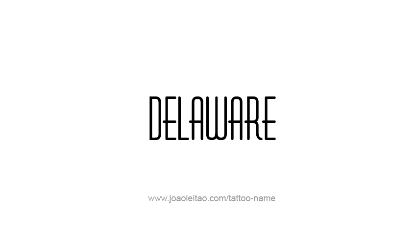 Tattoo Design USA State Name Delaware