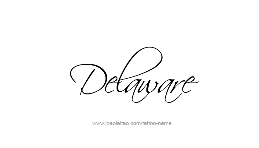 Tattoo Design USA State Name Delaware