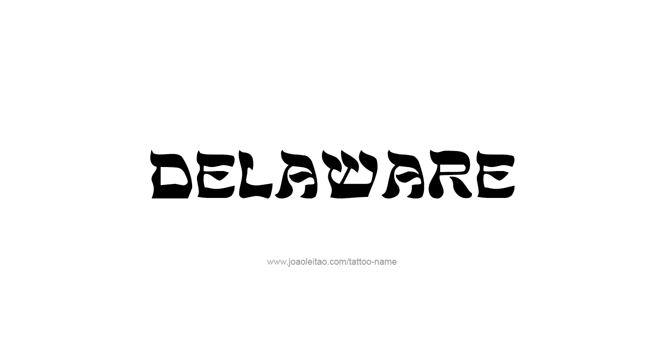 Tattoo Design USA State Name Delaware