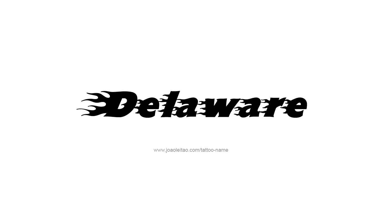 Tattoo Design USA State Name Delaware