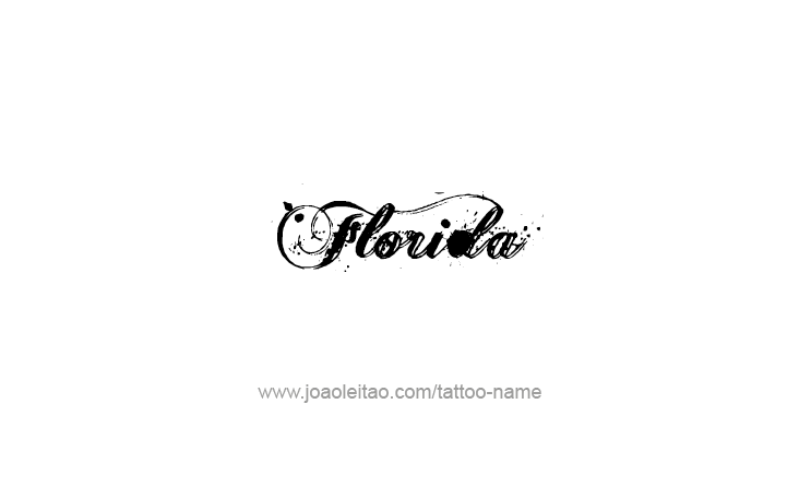 Tattoo Design USA State Name Florida