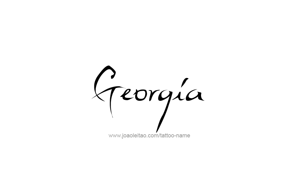 Tattoo Design USA State Name Georgia