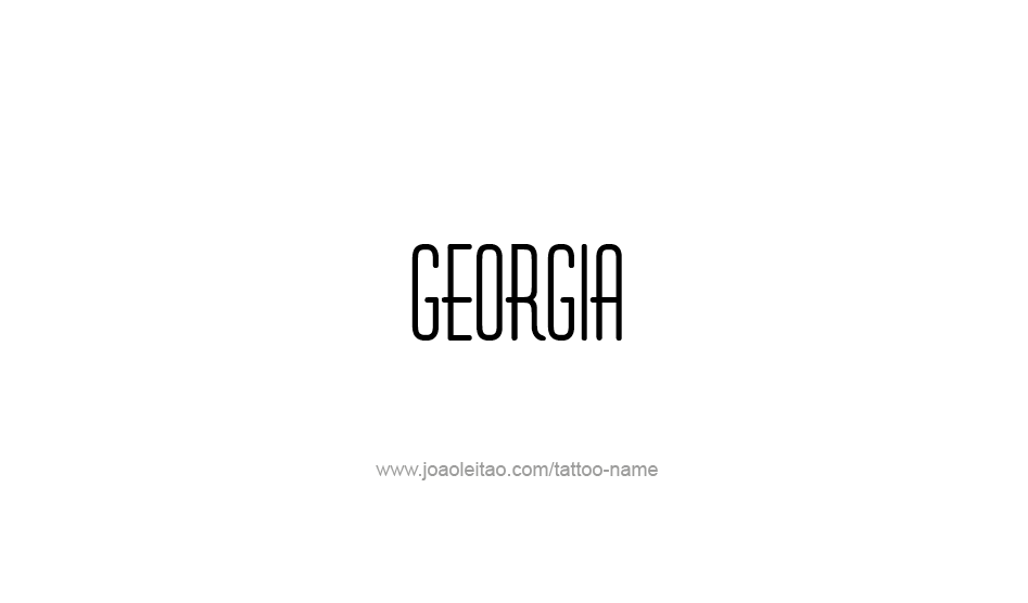 Tattoo Design USA State Name Georgia