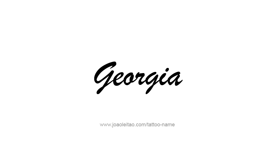 Tattoo Design USA State Name Georgia