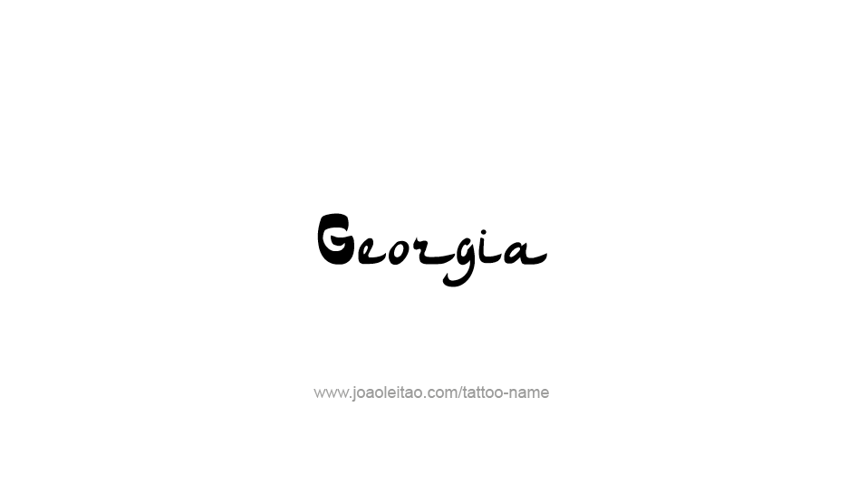 Tattoo Design USA State Name Georgia