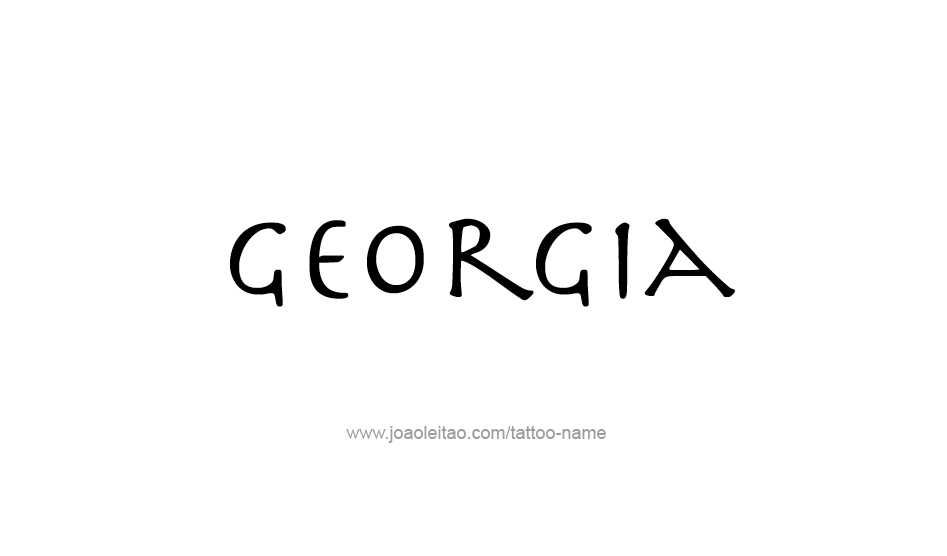 Tattoo Design USA State Name Georgia