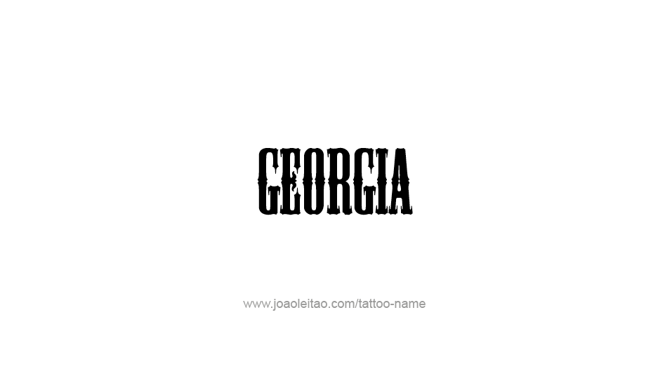 Tattoo Design USA State Name Georgia