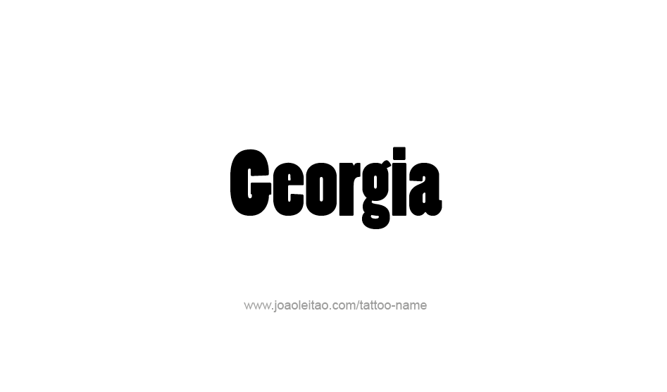 Tattoo Design USA State Name Georgia