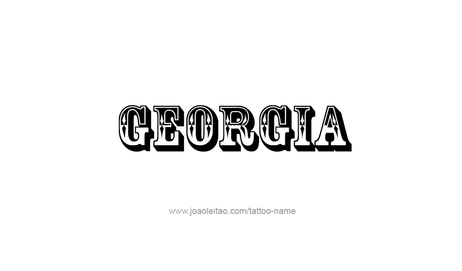 Tattoo Design USA State Name Georgia