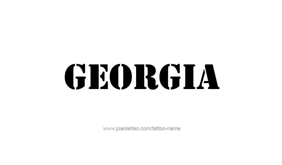 Tattoo Design USA State Name Georgia
