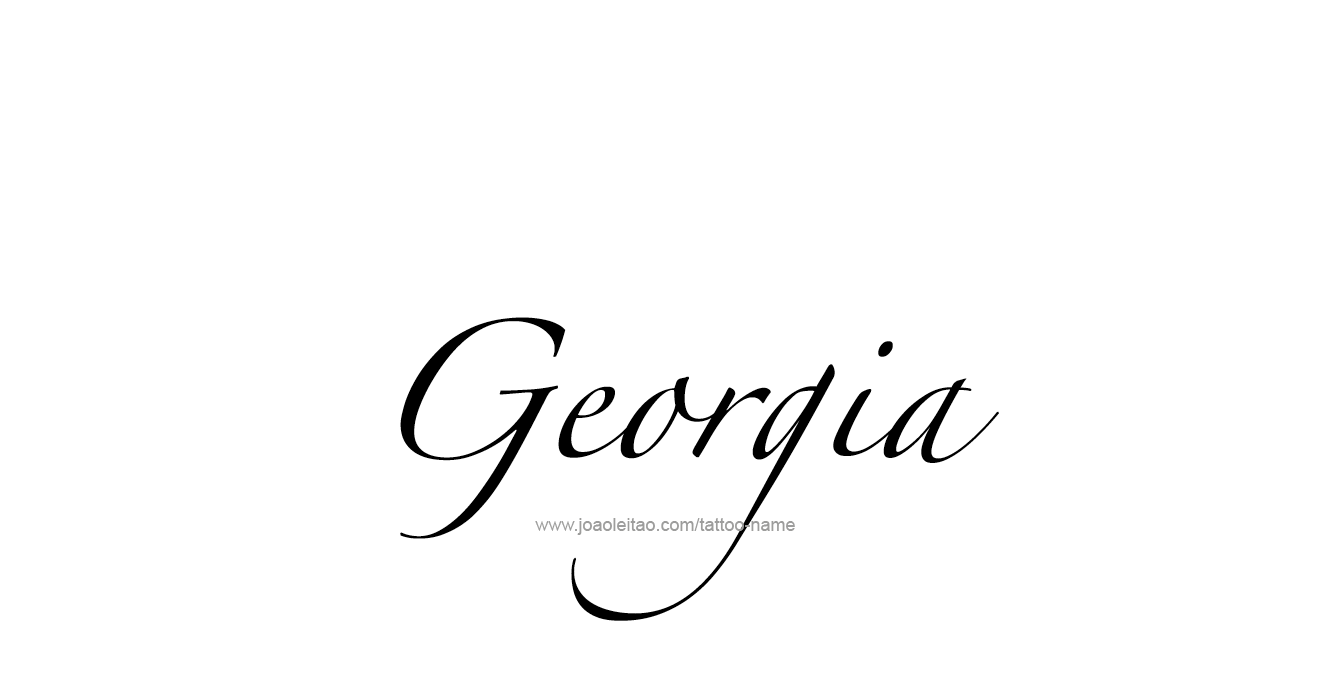 Tattoo Design USA State Name Georgia