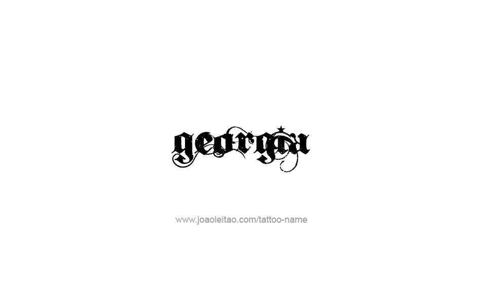 Tattoo Design USA State Name Georgia