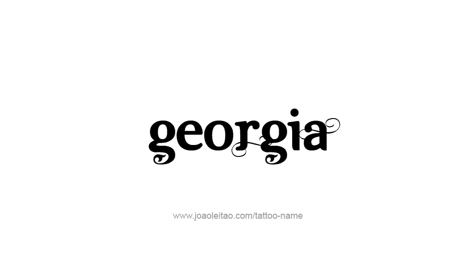 Tattoo Design USA State Name Georgia