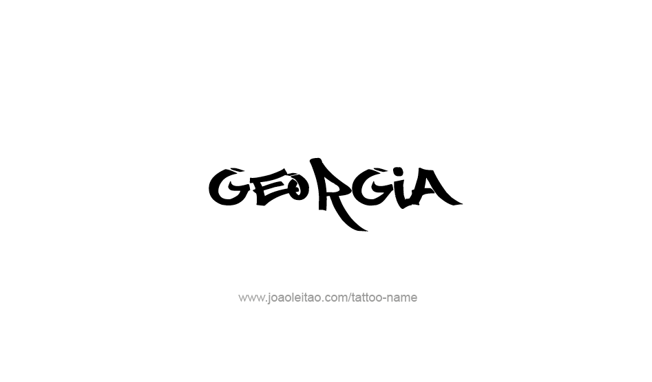 Tattoo Design USA State Name Georgia