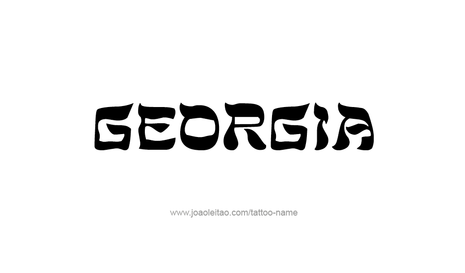 Tattoo Design USA State Name Georgia