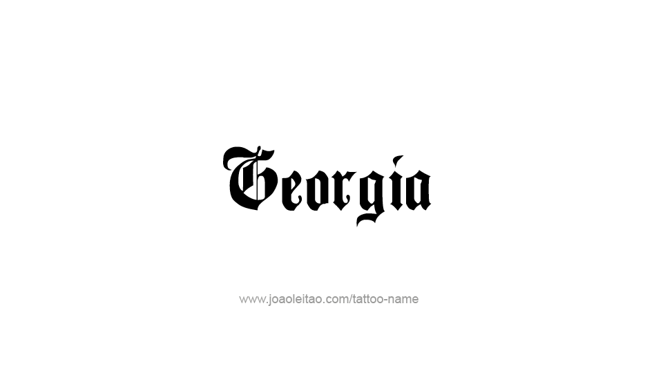 Tattoo Design USA State Name Georgia