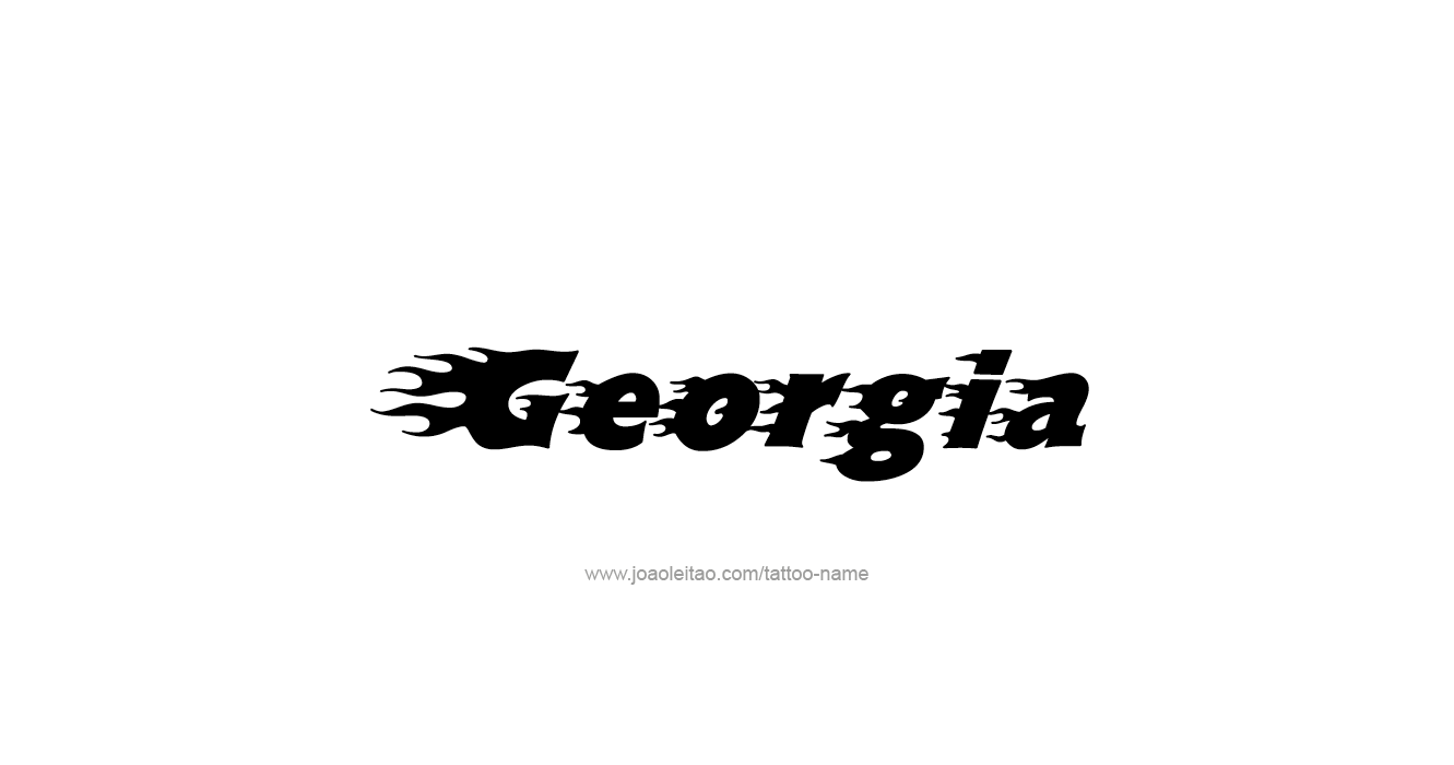 Tattoo Design USA State Name Georgia