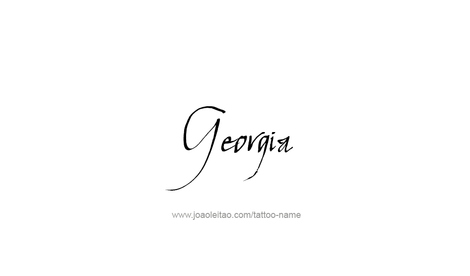 Tattoo Design USA State Name Georgia