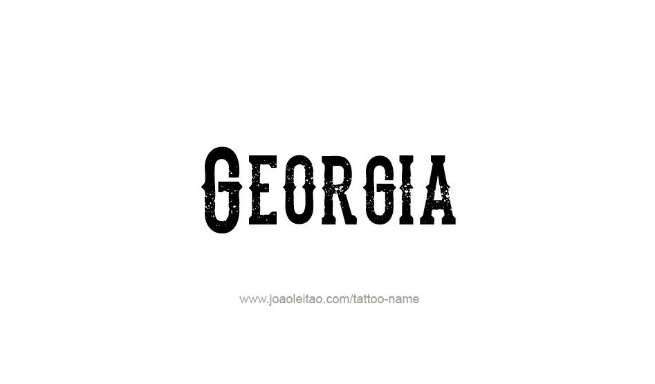 Tattoo Design USA State Name Georgia