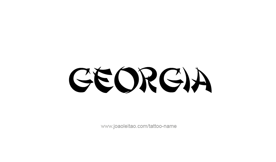 Tattoo Design USA State Name Georgia