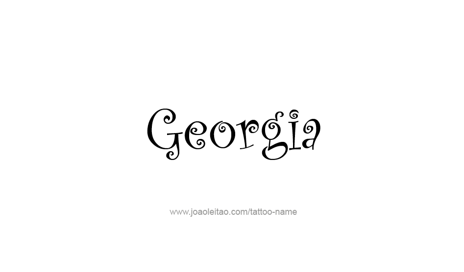 Tattoo Design USA State Name Georgia