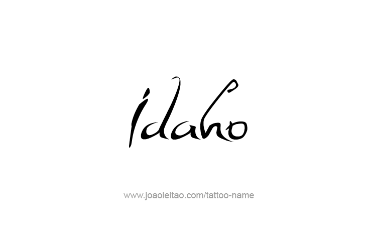 Tattoo Design USA State Name Idaho