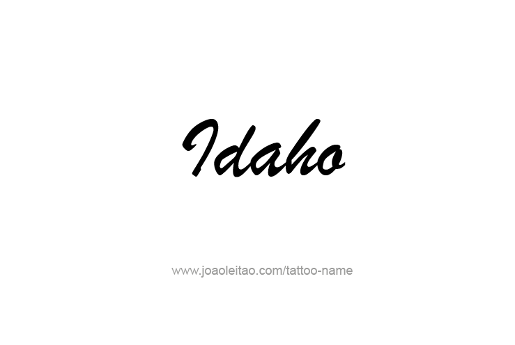 Tattoo Design USA State Name Idaho