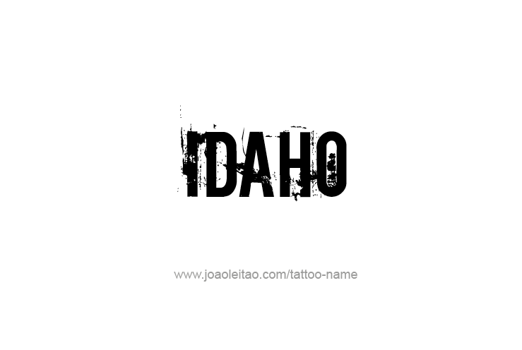 Tattoo Design USA State Name Idaho