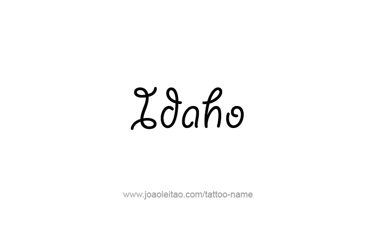 Tattoo Design USA State Name Idaho