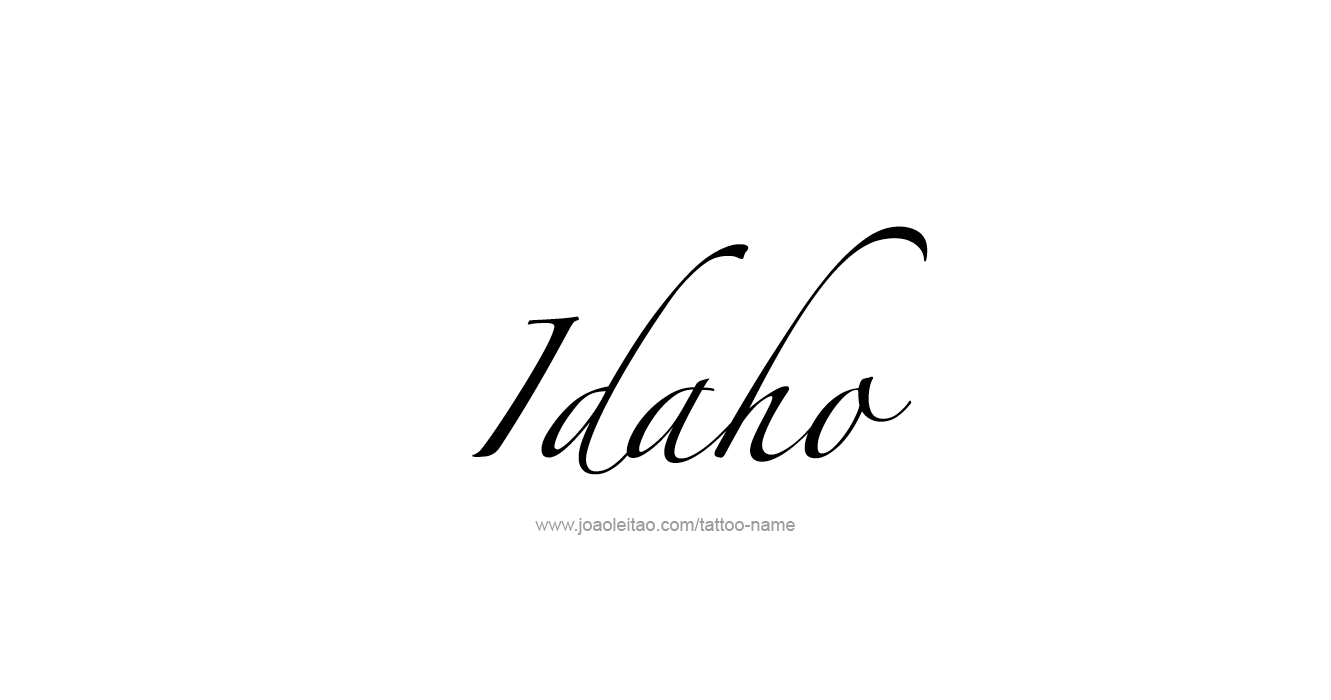 Tattoo Design USA State Name Idaho