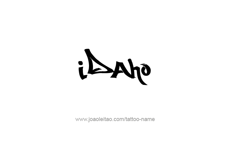 Tattoo Design USA State Name Idaho