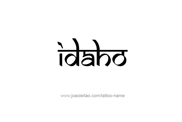 Tattoo Design USA State Name Idaho