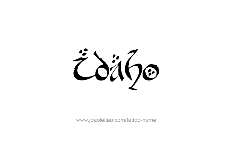 Tattoo Design USA State Name Idaho