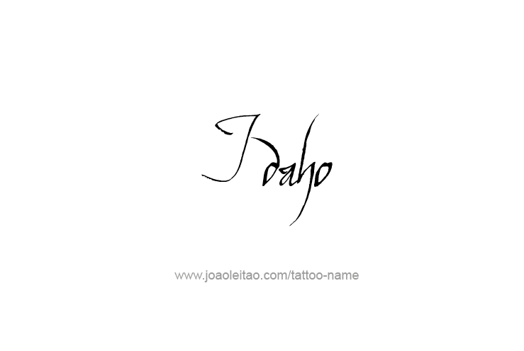 Tattoo Design USA State Name Idaho