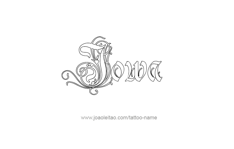 Tattoo Design USA State Name Iowa