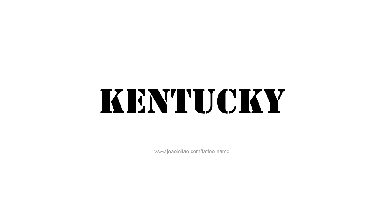 Tattoo Design USA State Name Kentucky