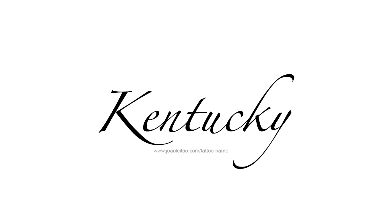 Tattoo Design USA State Name Kentucky