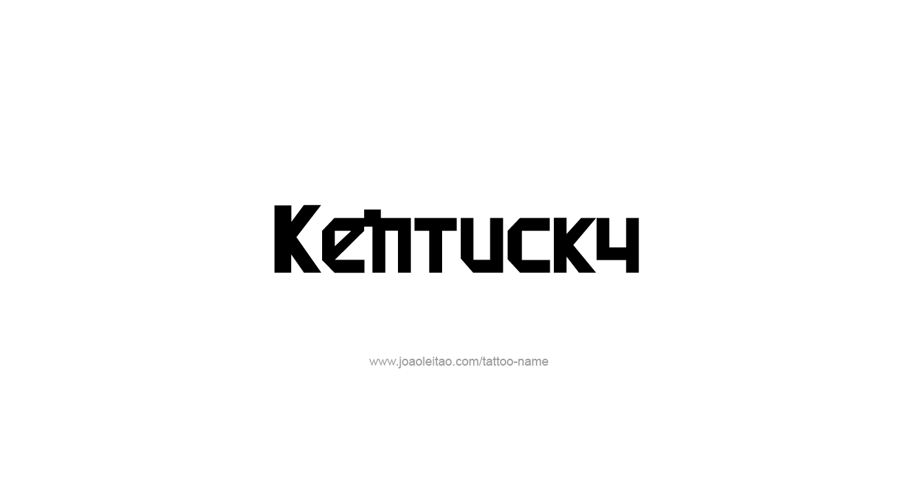 Tattoo Design USA State Name Kentucky