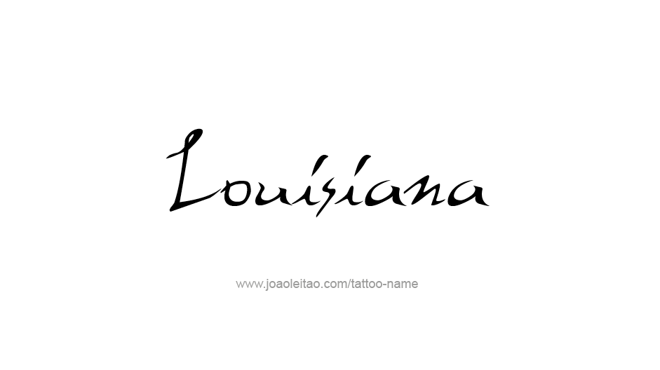 Tattoo Design USA State Name Louisiana