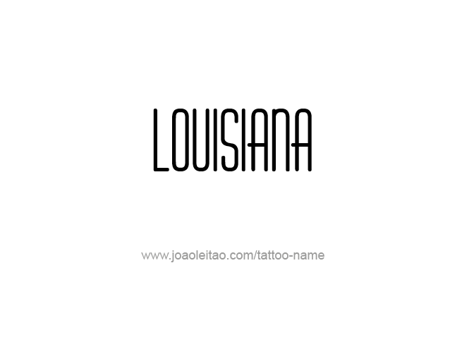 Tattoo Design USA State Name Louisiana