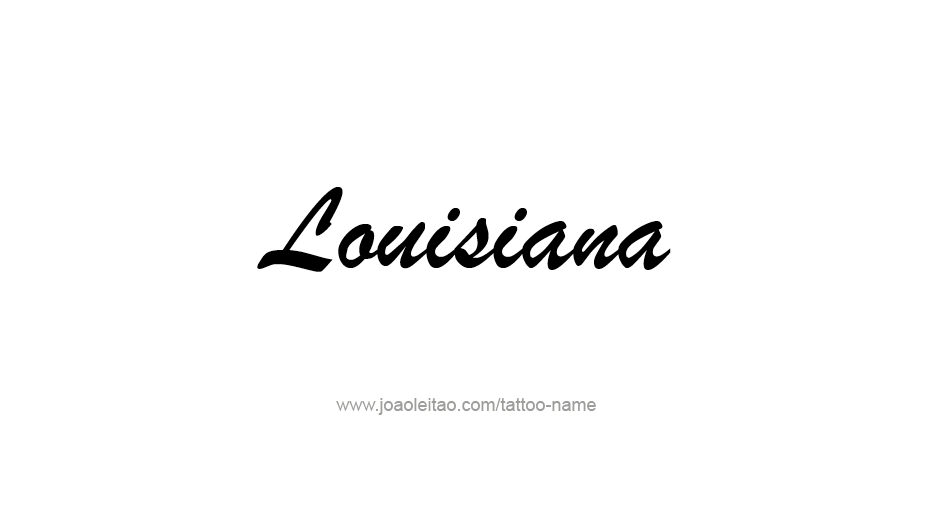 Tattoo Design USA State Name Louisiana