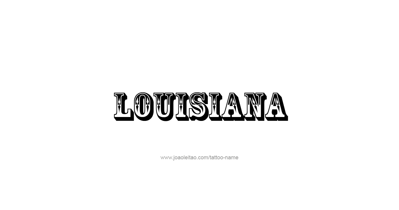 Tattoo Design USA State Name Louisiana