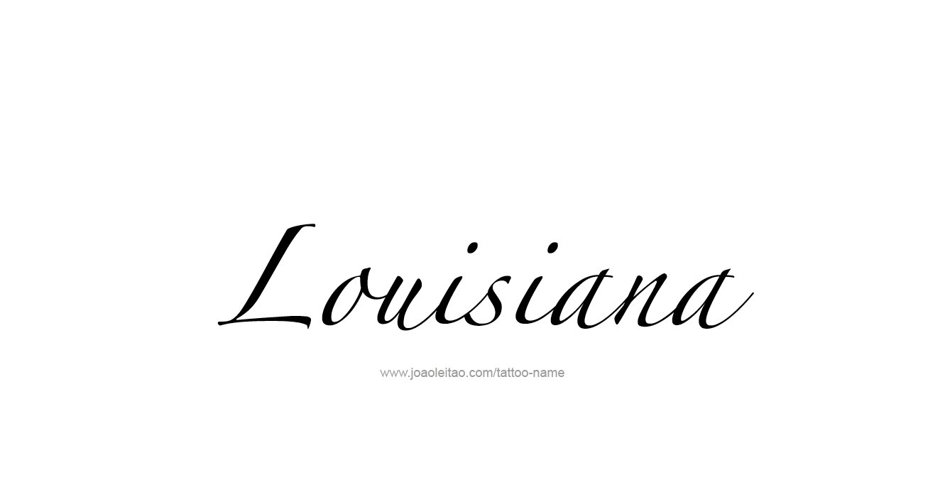 Tattoo Design USA State Name Louisiana