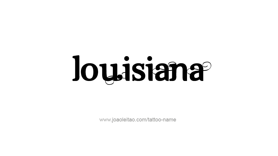 Tattoo Design USA State Name Louisiana