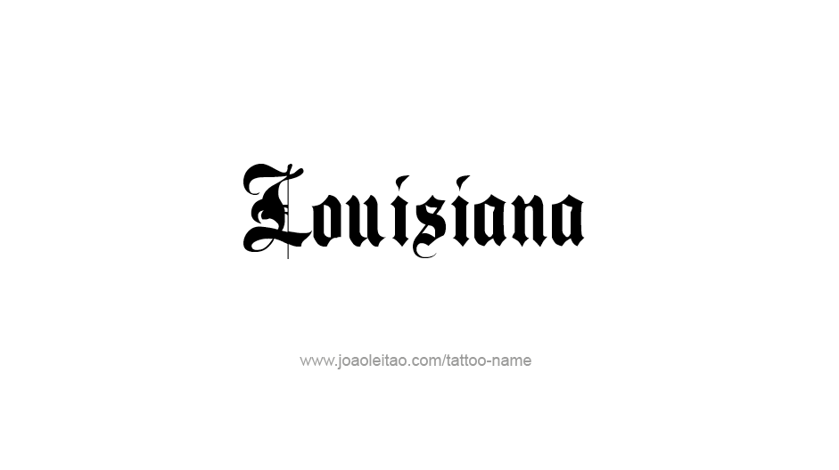 Tattoo Design USA State Name Louisiana