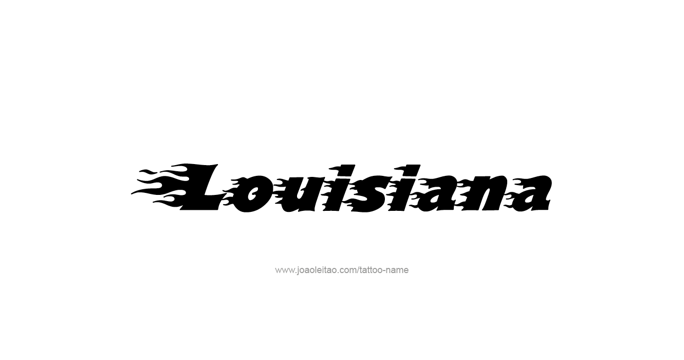 Tattoo Design USA State Name Louisiana