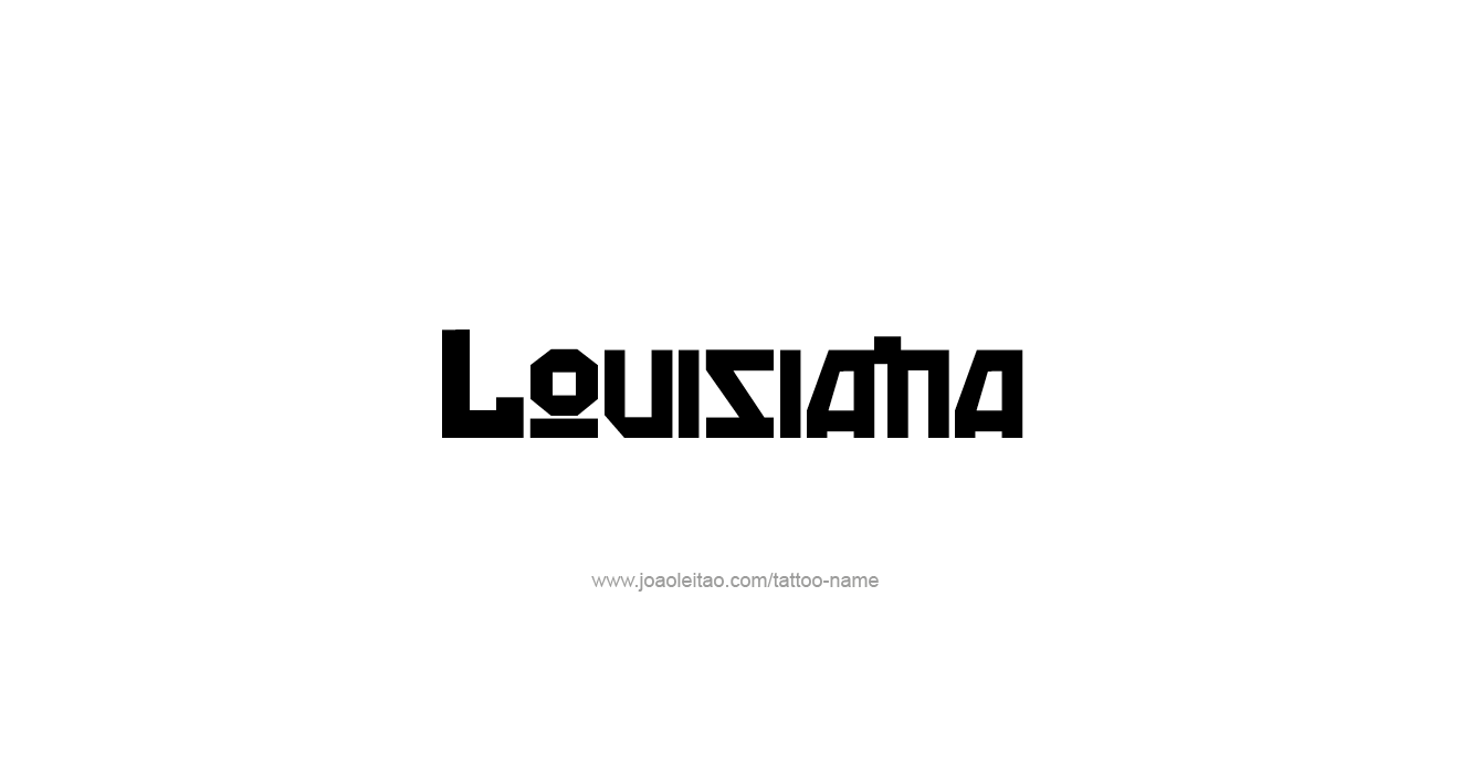 Tattoo Design USA State Name Louisiana